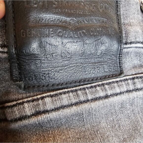 Levis Premium BIG E gray Jeans. 512 33 X 32" Inseam - Picture 5 of 9